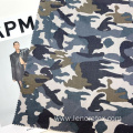 Washed Camouflage Print Woven Cotton Spandex Twill Fabric